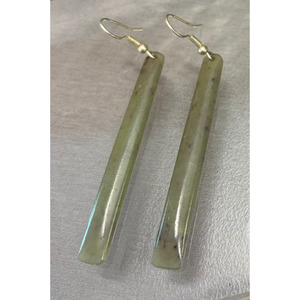 NZ Pounamu Roimata (Drop) Earrings 60mm