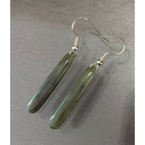 New Zealand Pounamu Roimata (Drop) Earrings 30mm