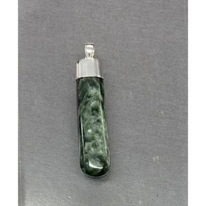 Jewellery: NZ Pounamu Roimata (Drop) Sterling Silver Pendant