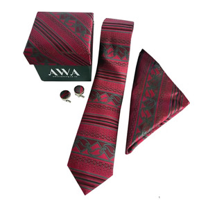 New Arrivals: Boxed Tie Set - Red / Black