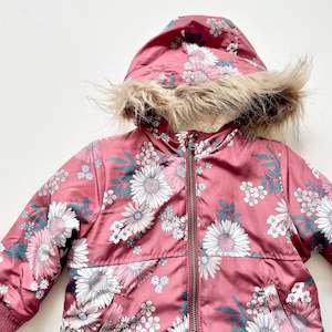 Teeny Weeny Floral Puffer, 6-12m