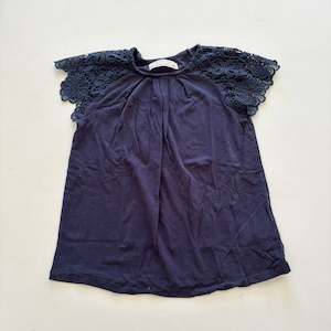 2 Basics: $2 BASICS - Zara Crochet Tee, Size 7