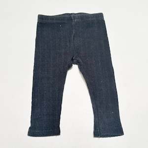 2 Basics: $2 BASICS - Teeny Weeny Cable Leggings, 6-12m (Charcoal)
