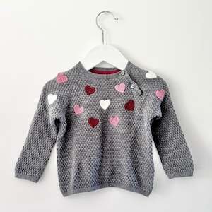 Jumpers Cardigans: H&M Heart Knit, 4-6m
