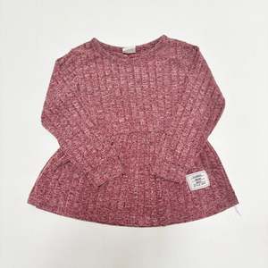 2 Basics: $2 BASICS - Ribbed Peplum Tee, Size 2