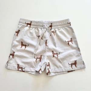 Jamie Kay Leopard Swim Shorts, Size 5