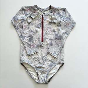 Vintage Plume Floral Swimsuit, Size 5