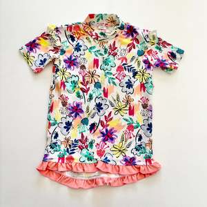 Plum Floral Rashie, Size 2