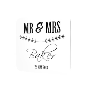Coasters: Mr & Mrs
