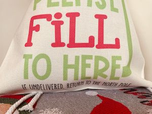 Santa Please Fill to here, Santa Mail Express - If undelivered, return to the north pole