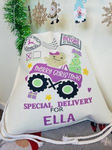 Girl Gingerbread Man Santa Sack