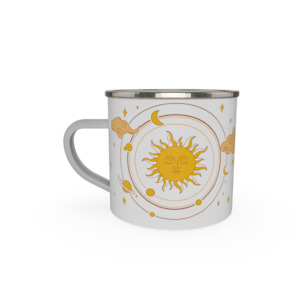 Enamel Mugs: Sun and Moon