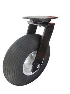 All Castor Wheels: 345mm Pneumatic Castor - Swivel Plate - 200kg