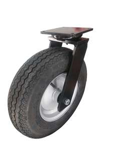 400mm HD Pneumatic Castor - Swivel Plate - 340kg