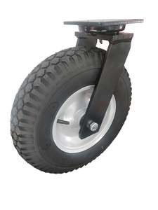All Castor Wheels: 400mm Pneumatic Castor - Swivel Plate - 200kg