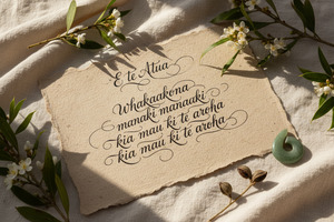 Personalised Handwritten Karakia Gift Card