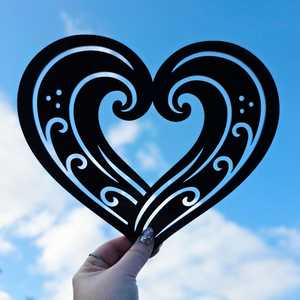 Home Decor: Koru Wave Heart Wall Decor
