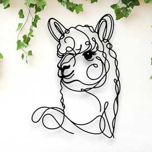 Home Decor: Line Art Alpaca Décor