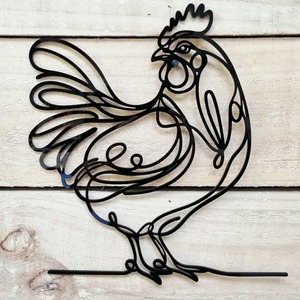 Home Decor: Line Art Chicken Décor