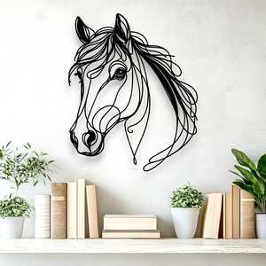 Home Decor: Line Art Horse Head Décor