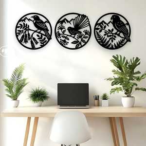 Three NZ Birds Wall Art Set