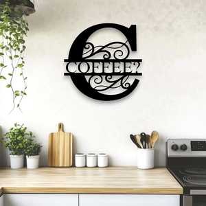 Family Name Decor: Personalised Koru Swirl Monogram