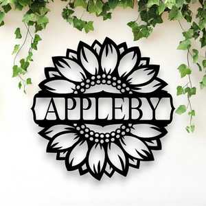 Family Name Decor: Personalised Sunflower Wall Art