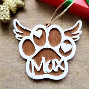 Personalised Paw Memorial Ornament