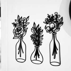 Plants: Three Piece Floral Vase Set