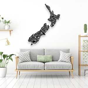 Kiwiana Fern New Zealand Map