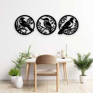 Three Piece Bird Wall Art Set