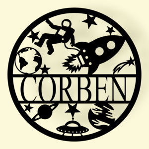 Child Bedroom Ideas: Personalised Space Name Round