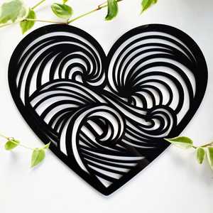 Hearts Home Decor: Ocean Wave Heart Wall Decor