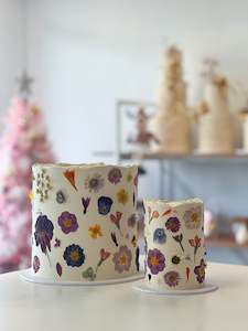 Pressed Floral Cake