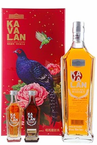 Taiwan Whisky: Kavalan Native Species 'Mikado Pheasant' Classic Single Malt Gfit Pack 40%