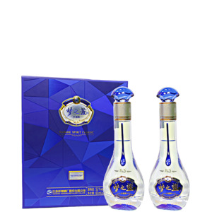 Yanghe Dream Blue M3 65ml Twin Pack Gift Pack - 1 Set 洋河  梦之蓝 水晶版 迷你装