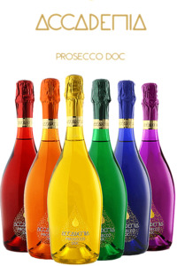 Accademia Prosecco 750ml 6 PACK - Rainbow Collection