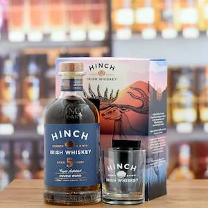 Hinch 'Double Wood 5 years old' glass gift pack 43%