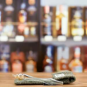 Whisky Glasses: Angels' Share Pocket Dropper with Harris Tweed Case