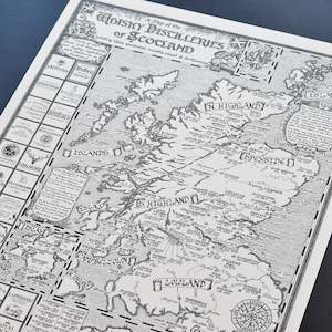 Manuscript Whisky Map Limited Edition Print