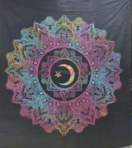 Tapestry: Star and Moon Mandala Tapestry Double