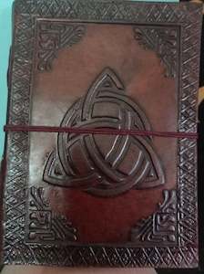 journal: Leather Journal- Celtic Triquetra (Trinity Knot)