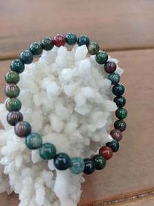 Jewellery: Bloodstone 6mm Bracelet