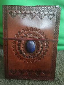 Journals Books: Leather Journal- Lapis Lazuli Gem