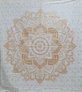 Tapestries: Golden Mandala Tapestry Double