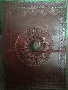 Journals Books: Leather Journal- Medium Labradorite Gem