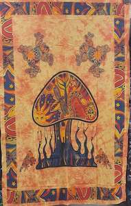 Tapestries: Orange Mushroom Tapestry Single