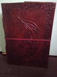 Journals Books: Leather Journal- Dragon