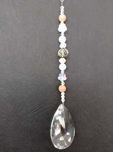 Prism Sun Catchers: Sun Catcher- Sunstone & Aquamarine Tear Drop