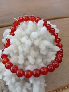 Jewellery: Red Agate 6mm Bracelet